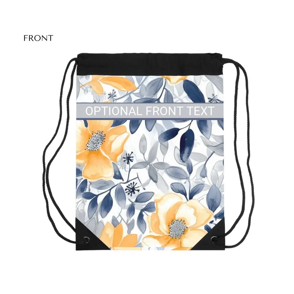 Custom Monochromatic Watercolor Floral Everyday Bags - ARTFULANE