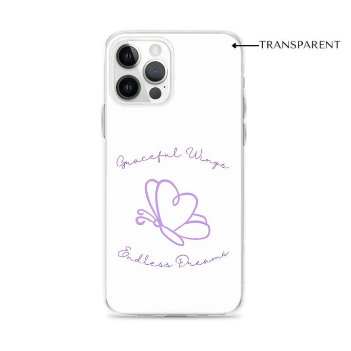 Custom Butterfly Line Art Clear iPhone Case - ARTFULANE