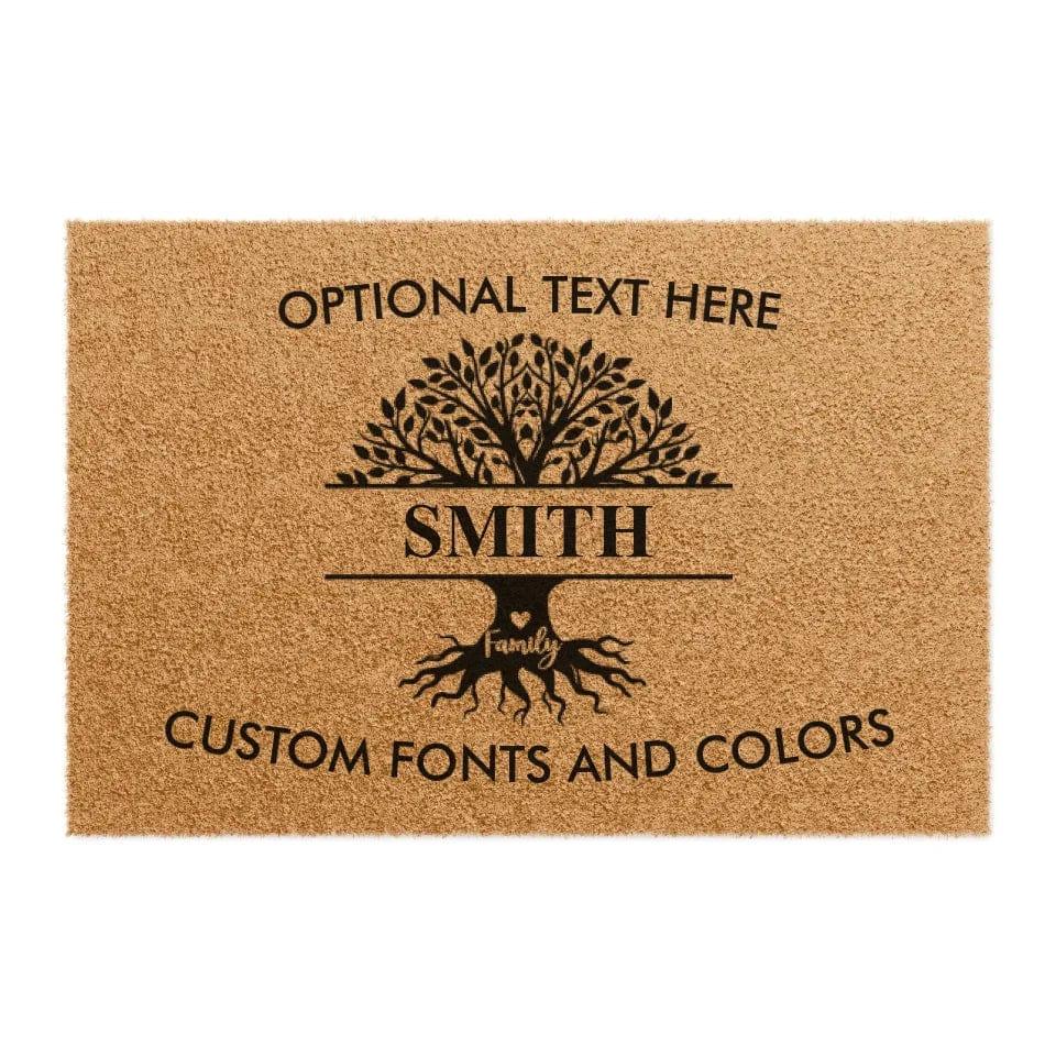 Custom Family Tree Monogram Doormat - ARTFULANE