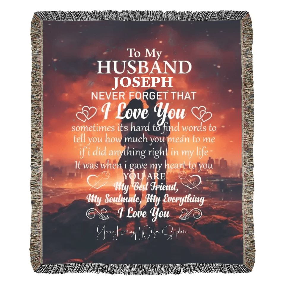 Custom To My Husband Blanket - ARTFULANE