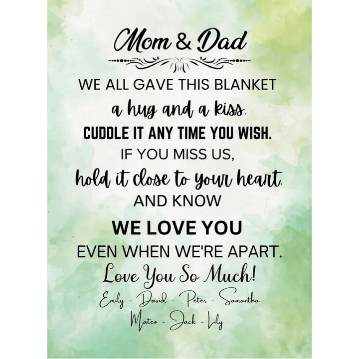 Custom To Mom & Dad Blanket - ARTFULANE