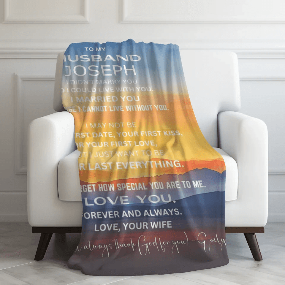 Custom To My Husband Blanket - ARTFULANE