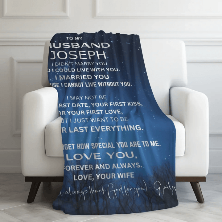 Custom To My Husband Blanket - ARTFULANE