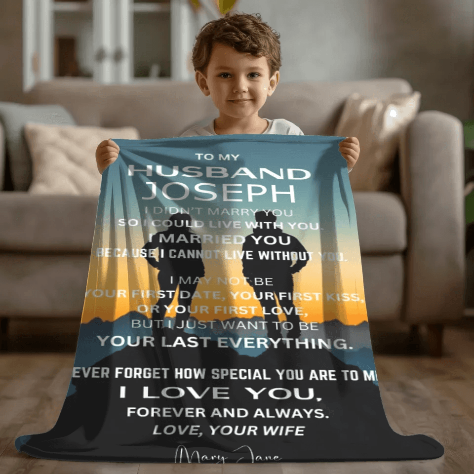 Custom To My Husband Blanket - ARTFULANE