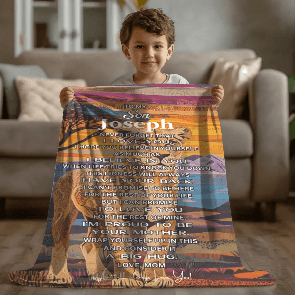 Custom To My Son Blanket - ARTFULANE