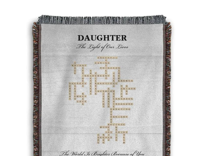 Custom Daughter Word Tile Blanket - ARTFULANE