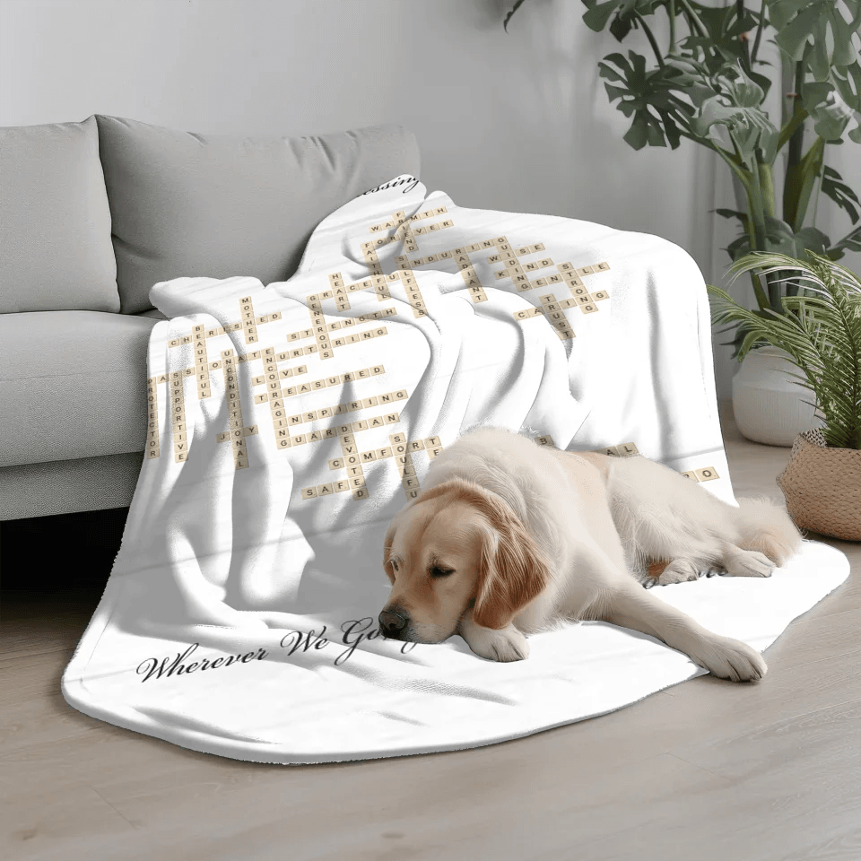 Custom Mother Word Tile Blanket - ARTFULANE