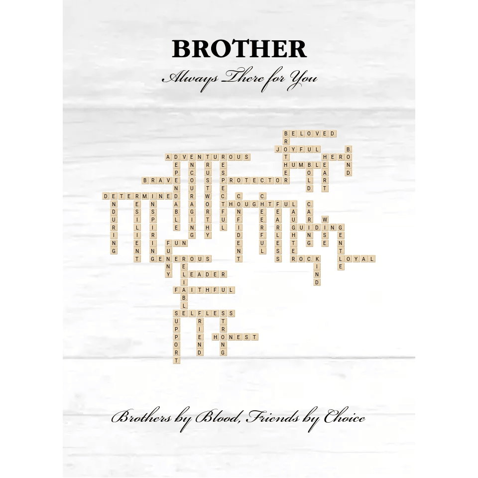 Custom Brother Word Tile Blanket - ARTFULANE