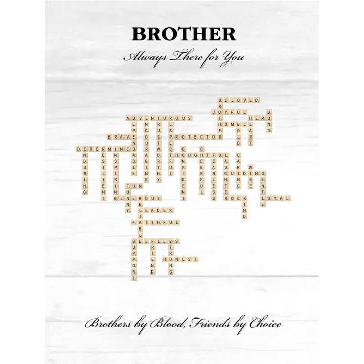 Custom Brother Word Tile Blanket - ARTFULANE