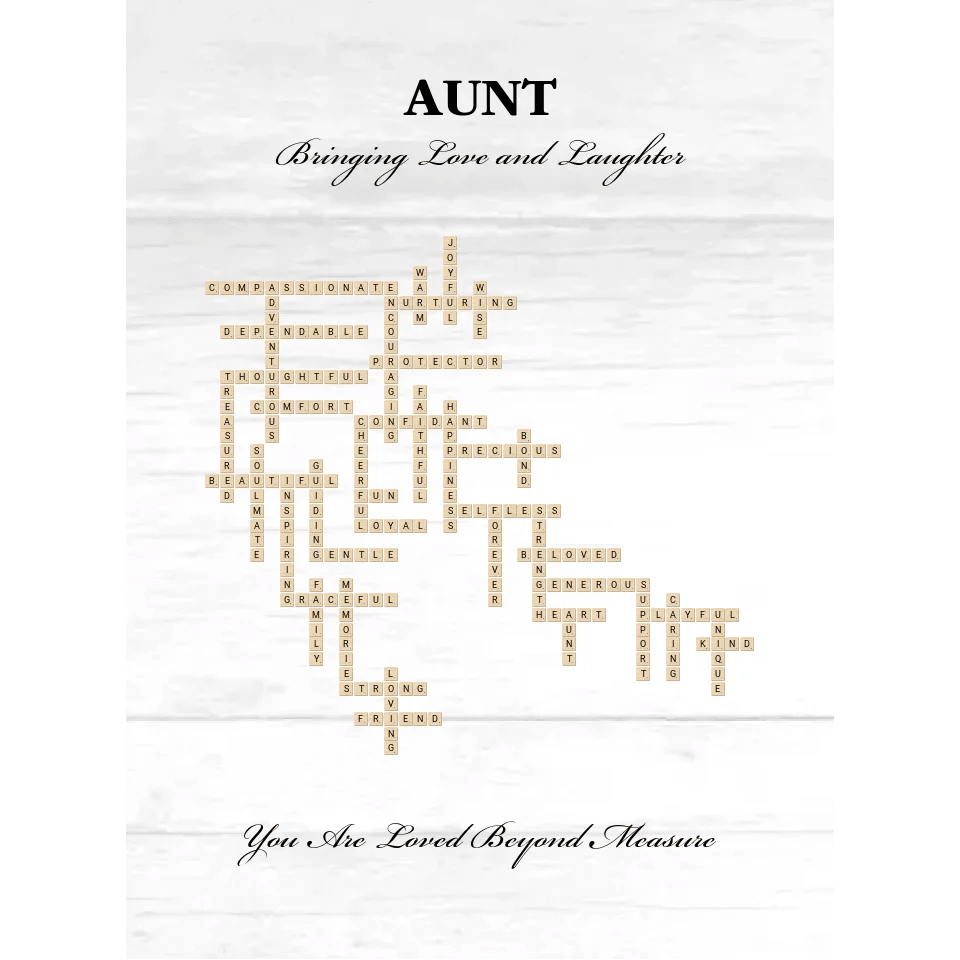 Custom Aunt Word Tile Blanket - ARTFULANE