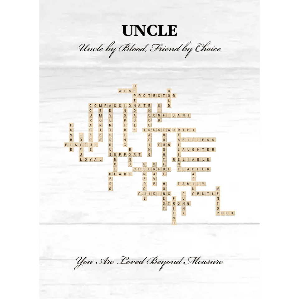 Custom Uncle Word Tile Blanket - ARTFULANE