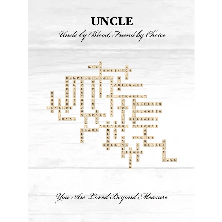 Custom Uncle Word Tile Blanket - ARTFULANE