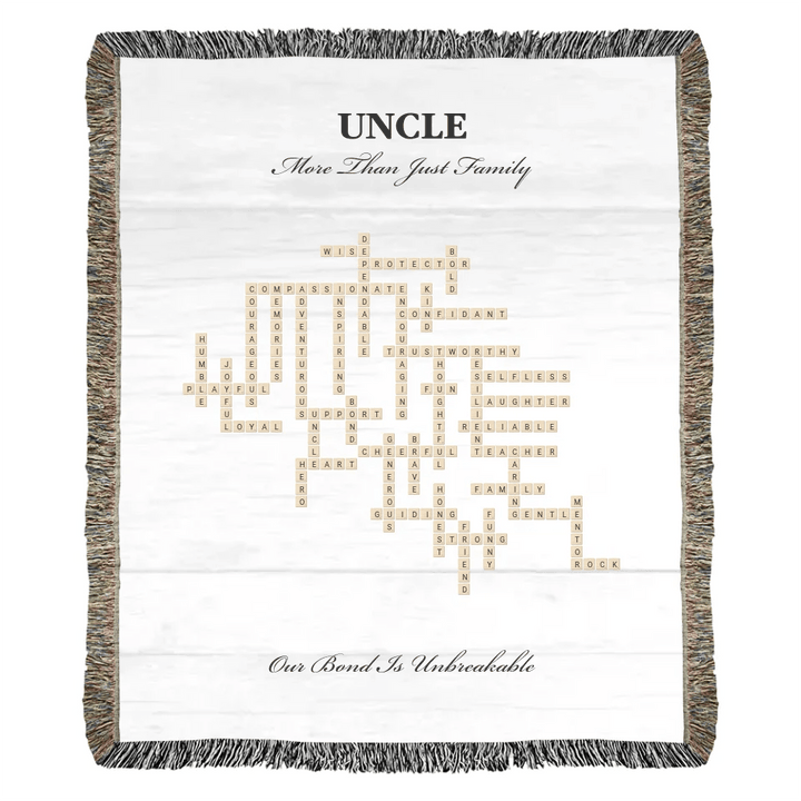 Custom Uncle Word Tile Blanket - ARTFULANE