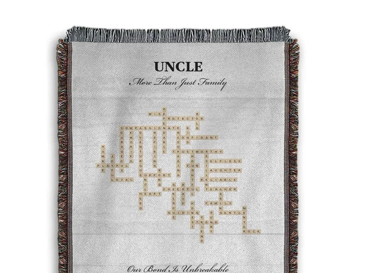 Custom Uncle Word Tile Blanket - ARTFULANE