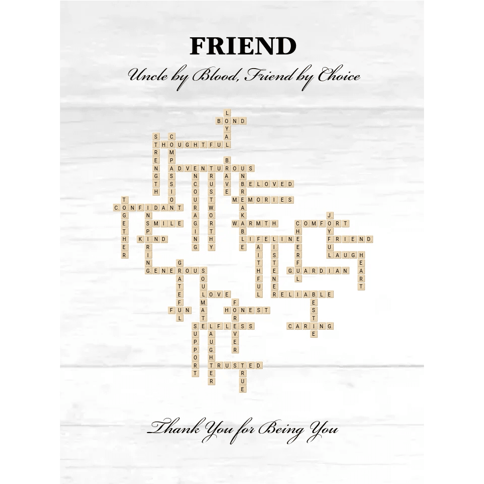 Custom Friend Word Tile Blanket - ARTFULANE