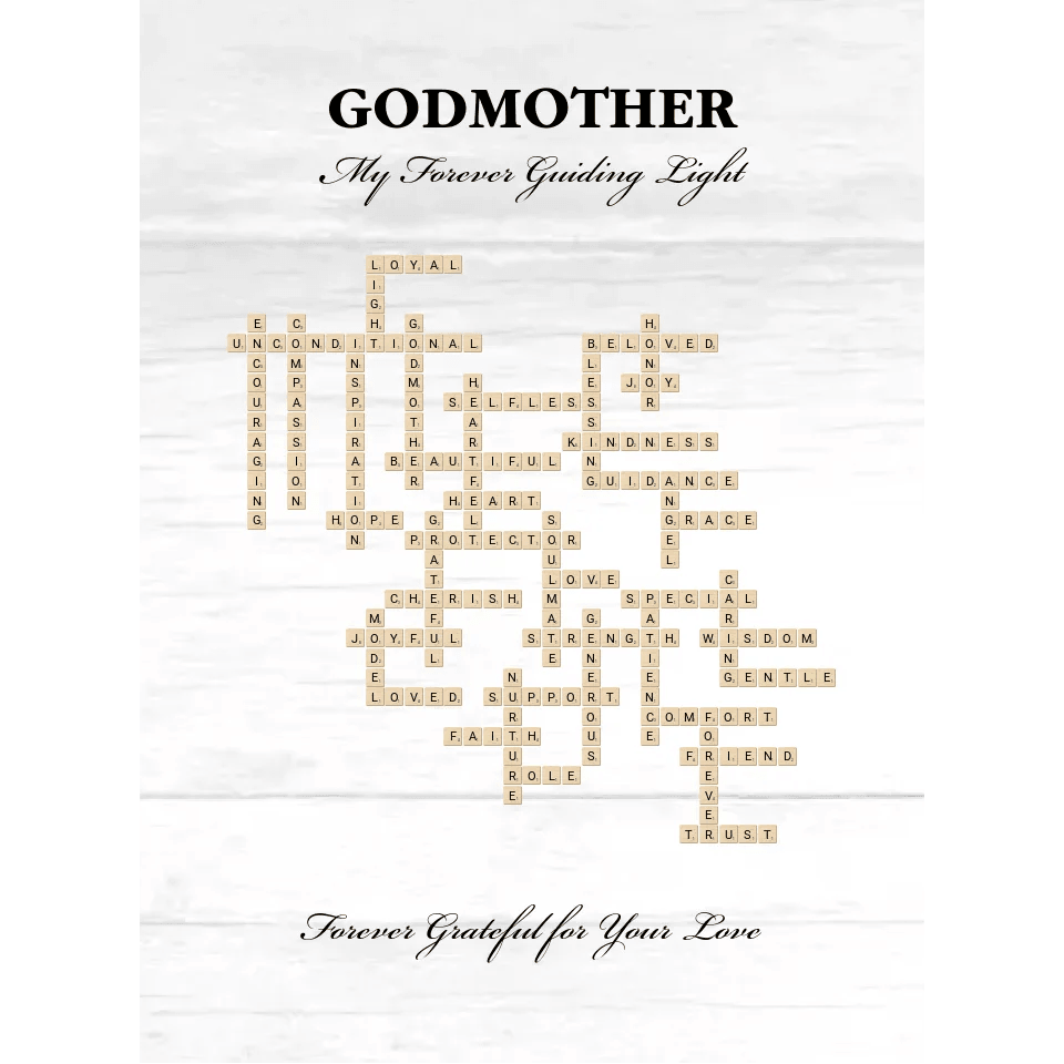 Custom Godmother Word Tile Blanke - ARTFULANE