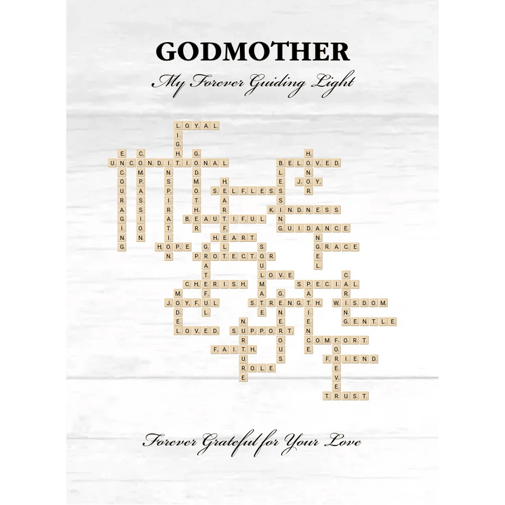 Custom Godmother Word Tile Blanke - ARTFULANE