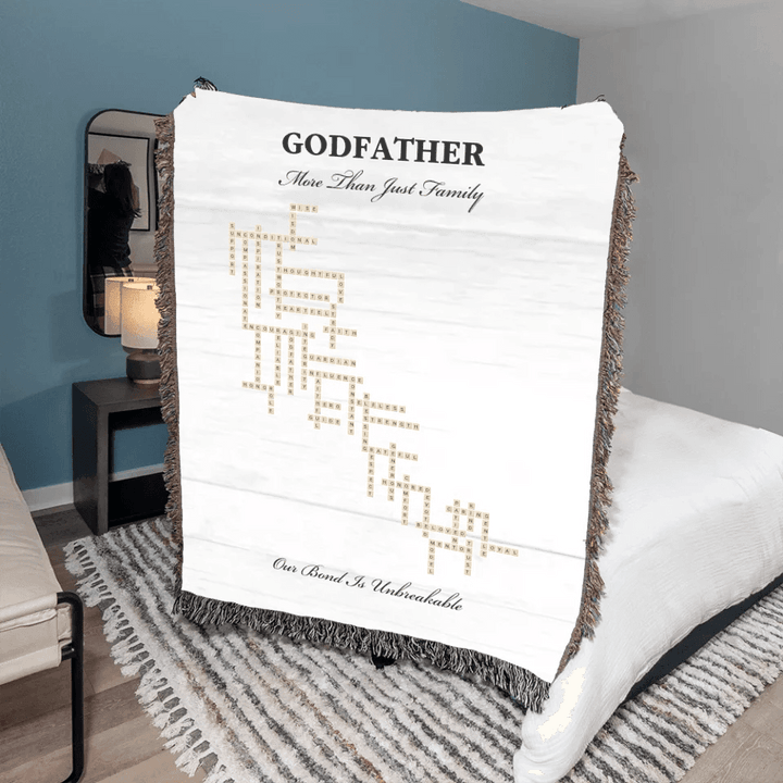 Custom Godfather Word Tile Blanket - ARTFULANE