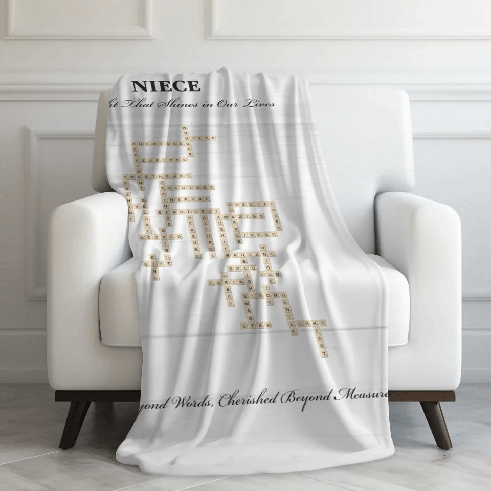 Custom Niece Word Tile Blanket - ARTFULANE