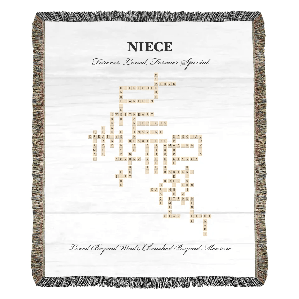 Custom Niece Word Tile Blanket - ARTFULANE