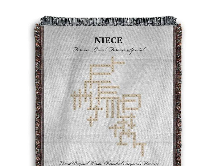 Custom Niece Word Tile Blanket - ARTFULANE