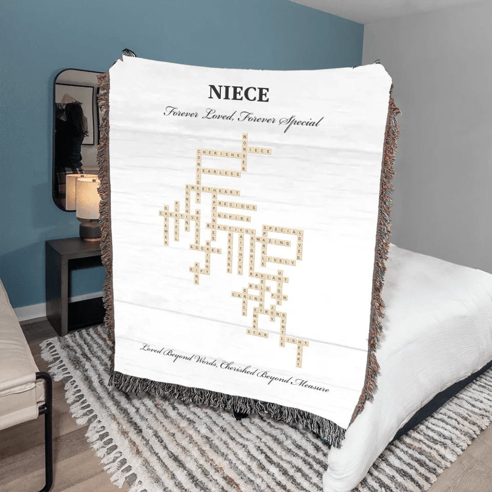 Custom Niece Word Tile Blanket - ARTFULANE