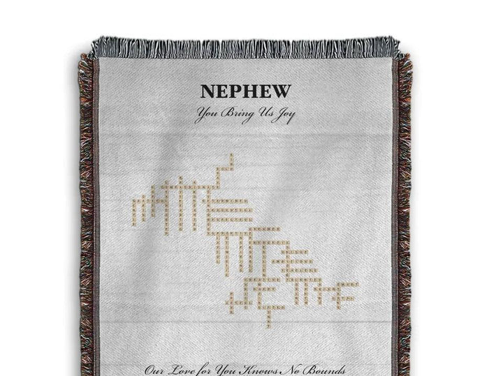 Custom Nephew Word Tile Blanket - ARTFULANE