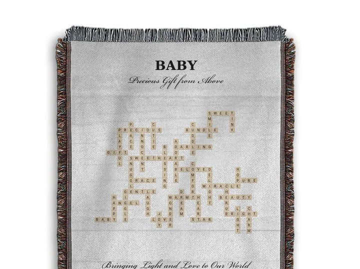 Custom Baby Word Tile Blanket - ARTFULANE