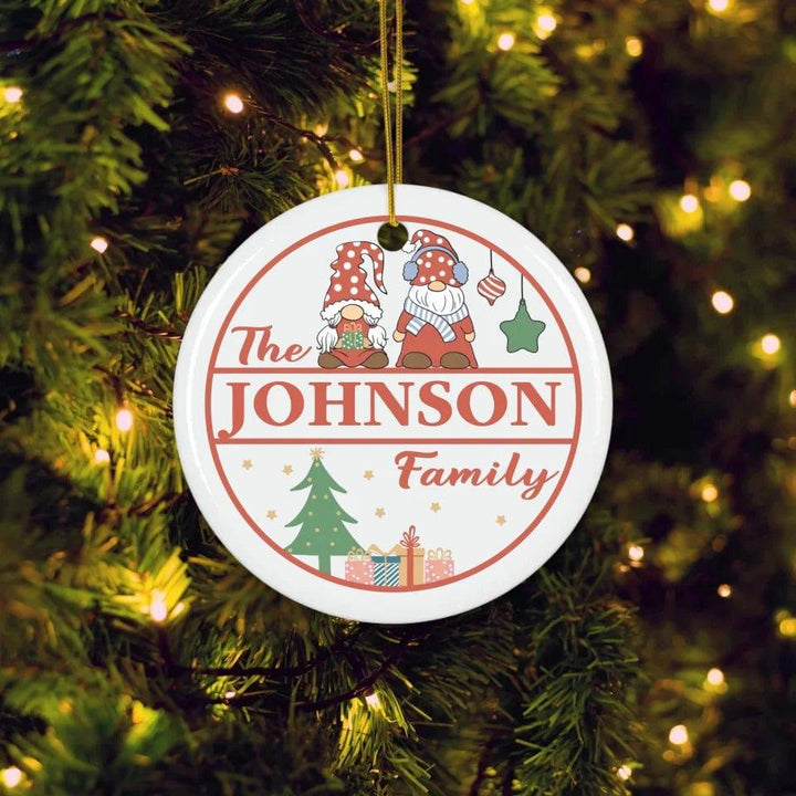 Custom Family Christmas Retro Ornament - ARTFULANE