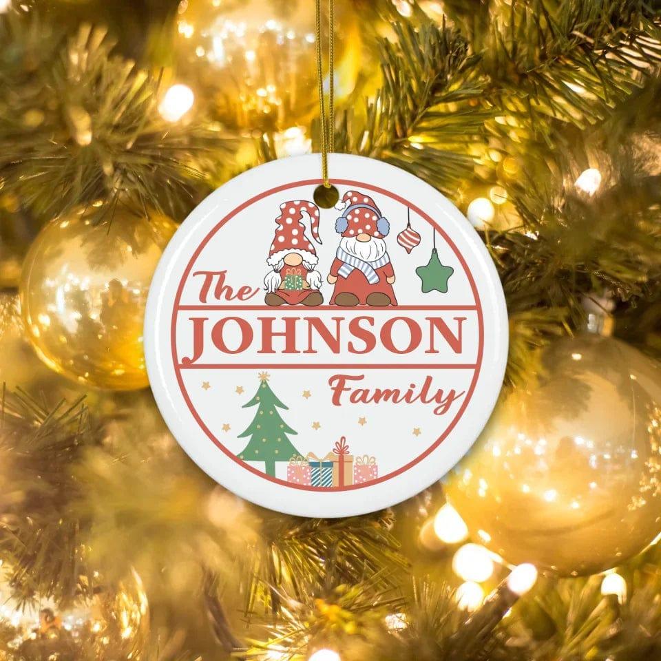 Custom Family Christmas Retro Ornament - ARTFULANE