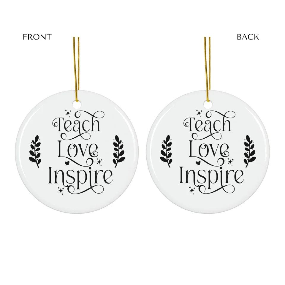 Custom Teacher Christmas Ornament - ARTFULANE