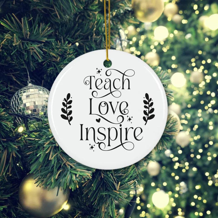 Custom Teacher Christmas Ornament - ARTFULANE