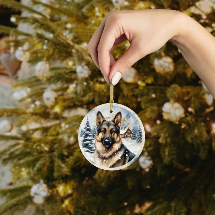 Custom Watercolor Dog Christmas Ornament - ARTFULANE