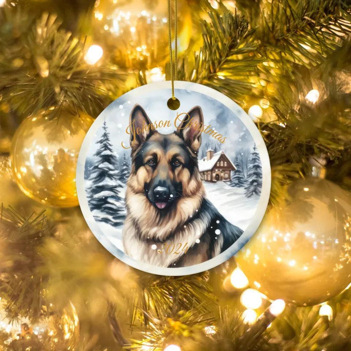 Custom Watercolor Dog Christmas Ornament - ARTFULANE