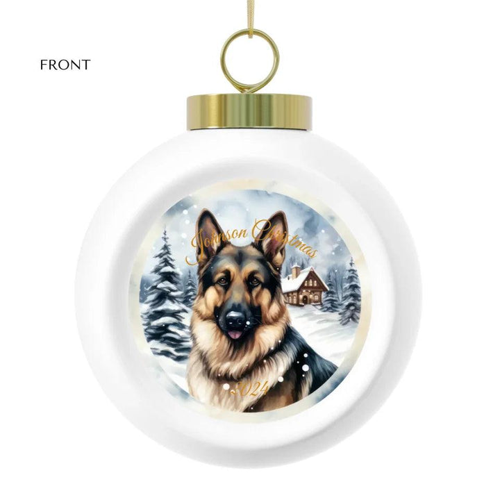 Custom Watercolor Dog Christmas Ornament - ARTFULANE