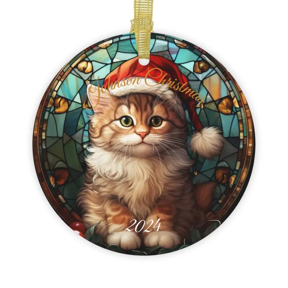 Custom Stained Glass Christmas Ornament - ARTFULANE