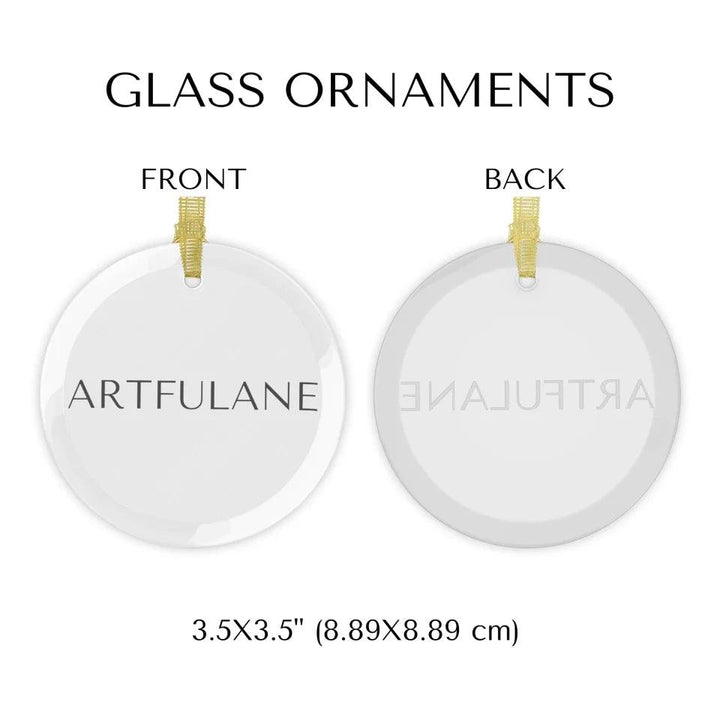 Custom 3D Pink, White & Gold Christmas Ornament - ARTFULANE