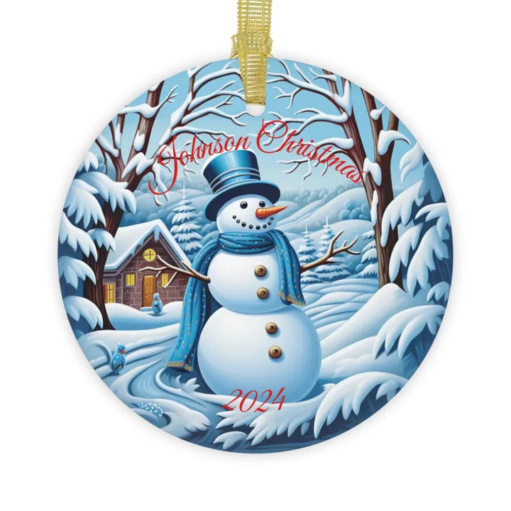 Custom 3D Snowman Christmas Ornament - ARTFULANE