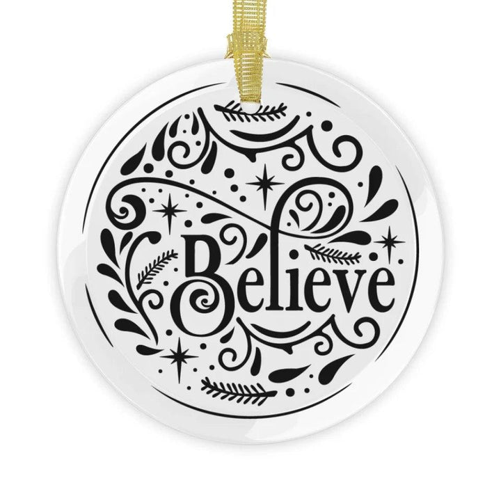 Custom Decorative Typography Christmas Ornament - ARTFULANE