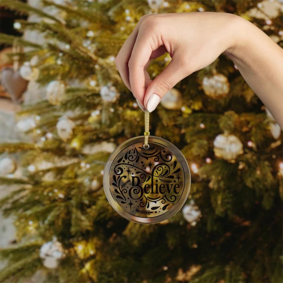 Custom Decorative Typography Christmas Ornament - ARTFULANE