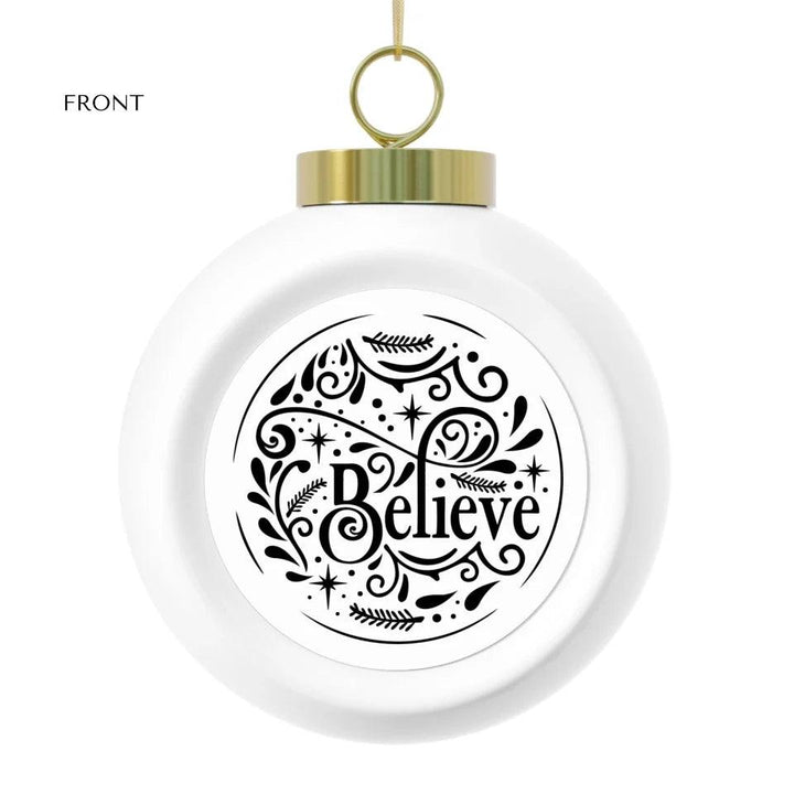 Custom Decorative Typography Christmas Ornament - ARTFULANE