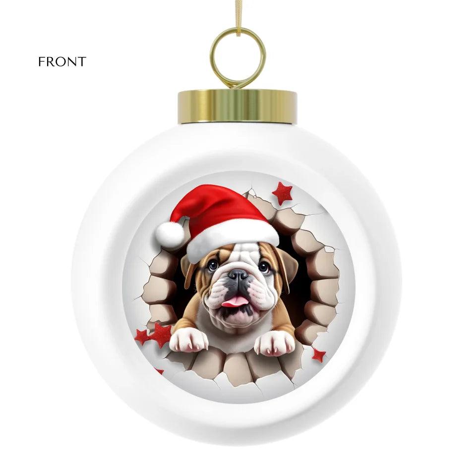 Custom 3D Dog Christmas Ornament - ARTFULANE