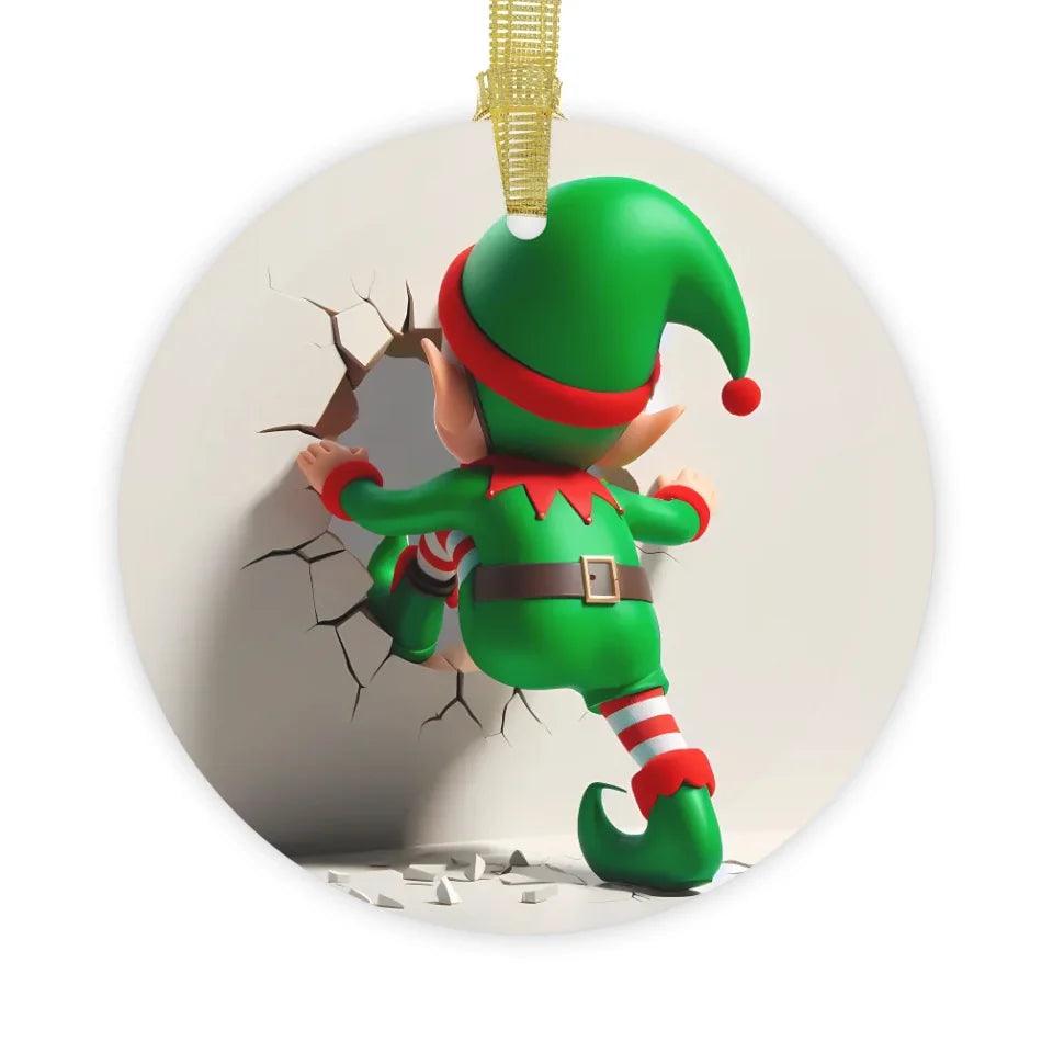 Custom Cute 3D Elf Christmas Ornament - ARTFULANE