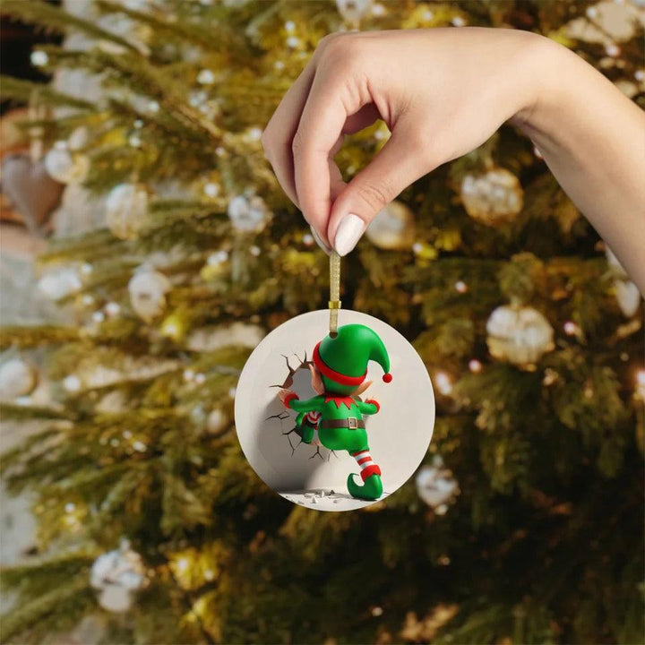 Custom Cute 3D Elf Christmas Ornament - ARTFULANE