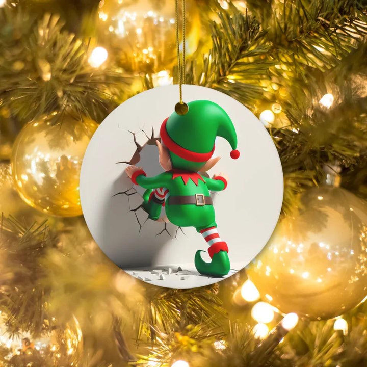 Custom Cute 3D Elf Christmas Ornament - ARTFULANE