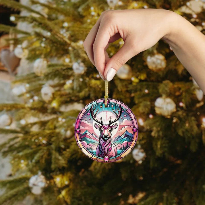 Custom Pink Christmas Ornament - ARTFULANE