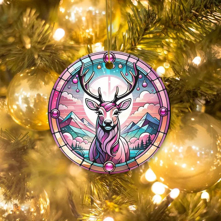 Custom Pink Christmas Ornament - ARTFULANE