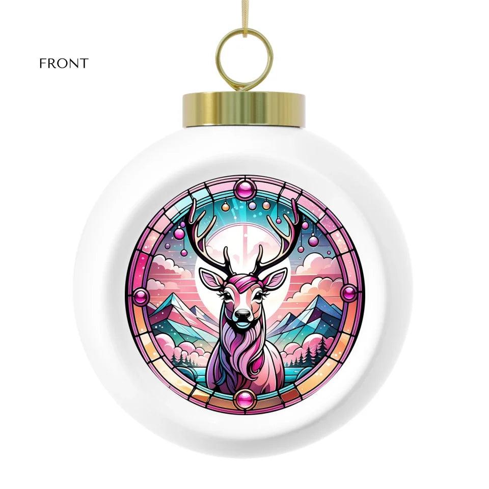 Custom Pink Christmas Ornament - ARTFULANE