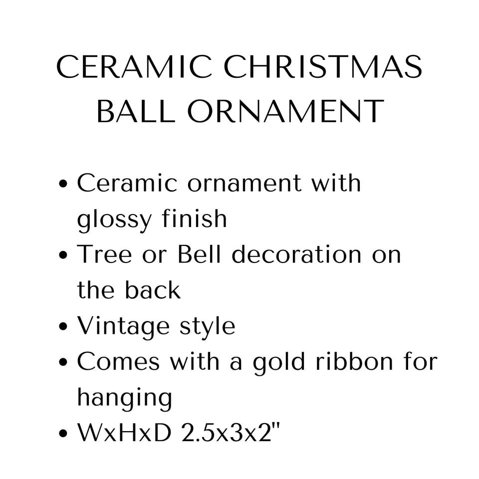 Custom 3D Gold, Black & White Christmas Ornament - ARTFULANE