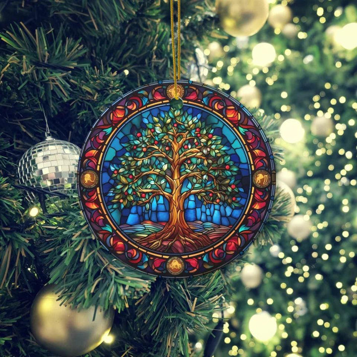 Custom Stained Glass Christmas Ornament - ARTFULANE